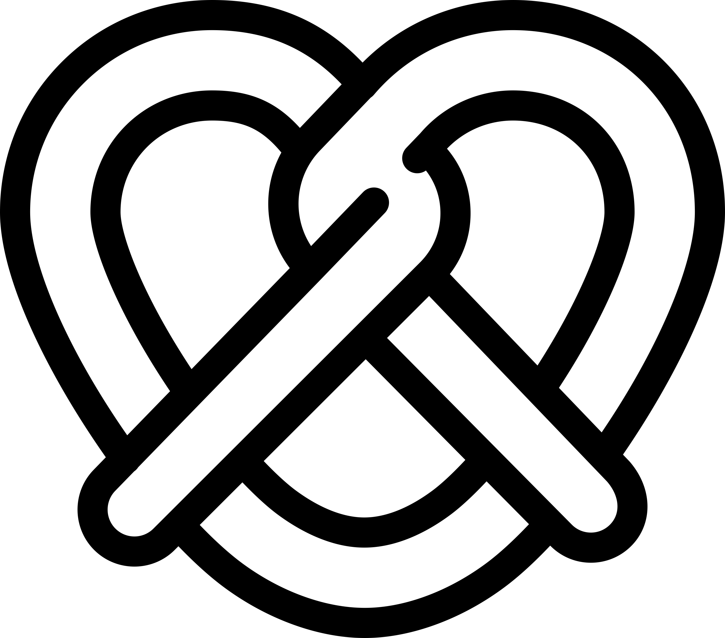 Big Pretzel Outline Icon Svg Set Free Vectors